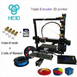 HE3D 2017 NEWEST PRUSA EI3 3D PRINTER KIT WITH TRIPLE EXTRUDER