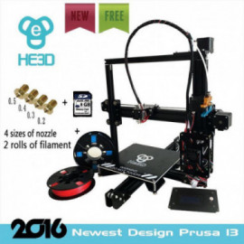 HE3D 2017 NEWEST PRUSA EI3 3D PRINTER KIT WITH 2 ROLLS OF FILAMENT