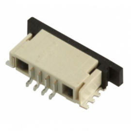 84952-4 - FPC Connector, 4 Poles, 200V, 1A, Right Angle, TE Connectivity - AMP