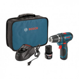 Bosch 12V Max 3/8'' Drill Driver Kit w/ (2) 2.0Ah Batteries