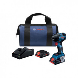 Bosch 18V Brushless Connected Ready 1/4'' Hex Impact Driver w/ (2) CORE18V 4.0 Ah Compact Batteries