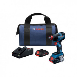 Bosch 18V Brushless Connected Ready Freak 1/4'' and 1/2'' Two-in-One Impact Driver Kit w/ (2) CORE18V 4.0 Ah Compact Batteries