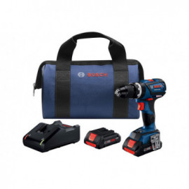 Bosch 18V Brushless Connected Ready Compact Tough 1/2'' Hammer Drill Driver Kit w/ (2) CORE18V 4.0 Ah Compact Batteries